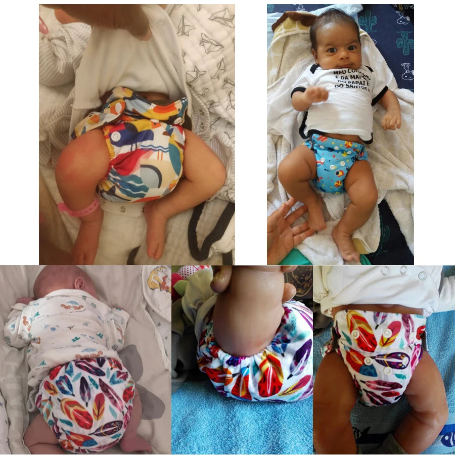 Thank U Mom Newborn Pocket Cloth Diaper NB Size Reusable Panties Washable Ecological Diapers for Baby 2-5KG