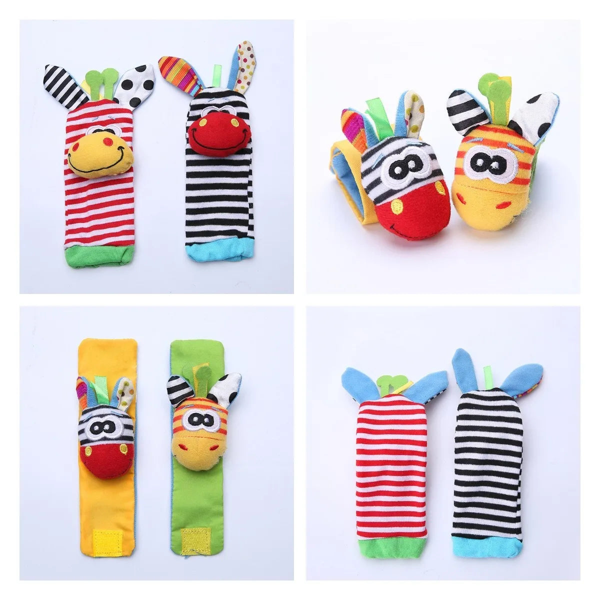 Soft Baby Rattles Wrist Set