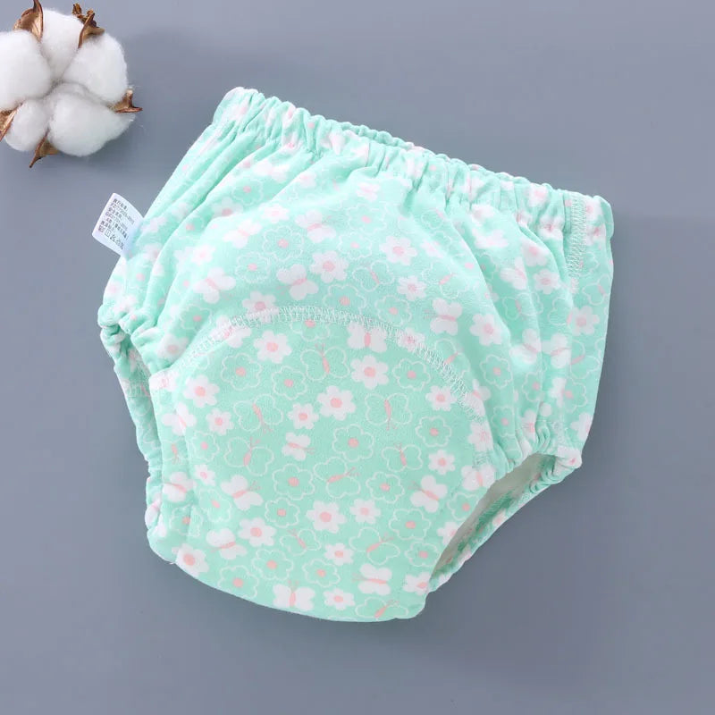 6 Layer Waterproof Reusable Baby Cotton Training Pants Infant Shorts Underwear Cloth Diaper Nappies Child Panties Nappy Changing
