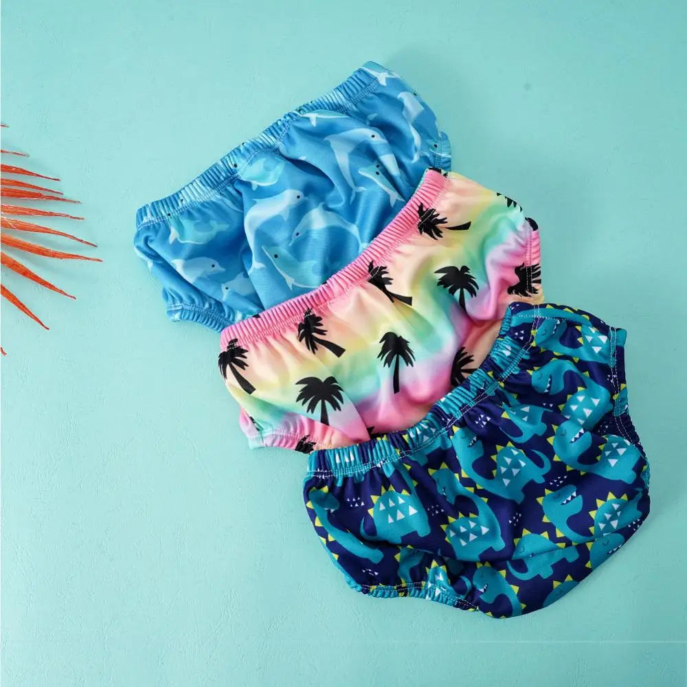 HappyFlute NEW Summer Use Kids Swim Pool Beach Swimming Pants Cover Waterproof Reusable Washable Cloth Baby Nappies
