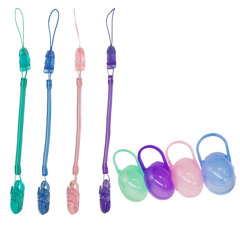 1PCS Nipple Chain Pacifier Baby Solid Box Soother Container Holder Box Travel Storage Case Safe Holder Pacifier Plastic