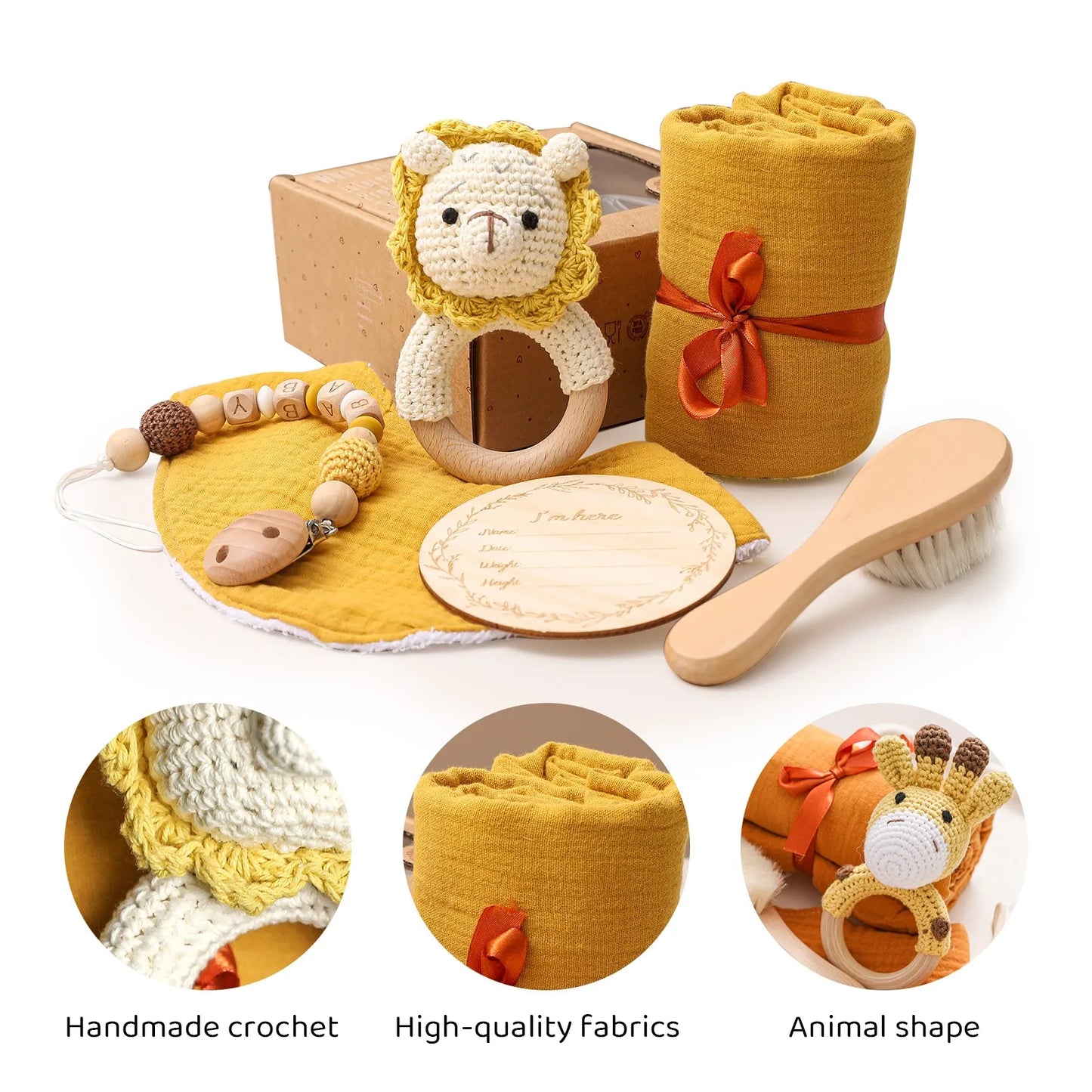 Baby Bath Toys Set Newborn Cloth Pacifier Chain Skin-friendly Care Towel Set Baby Birthday Christmas New Year Gift Toy for Kids