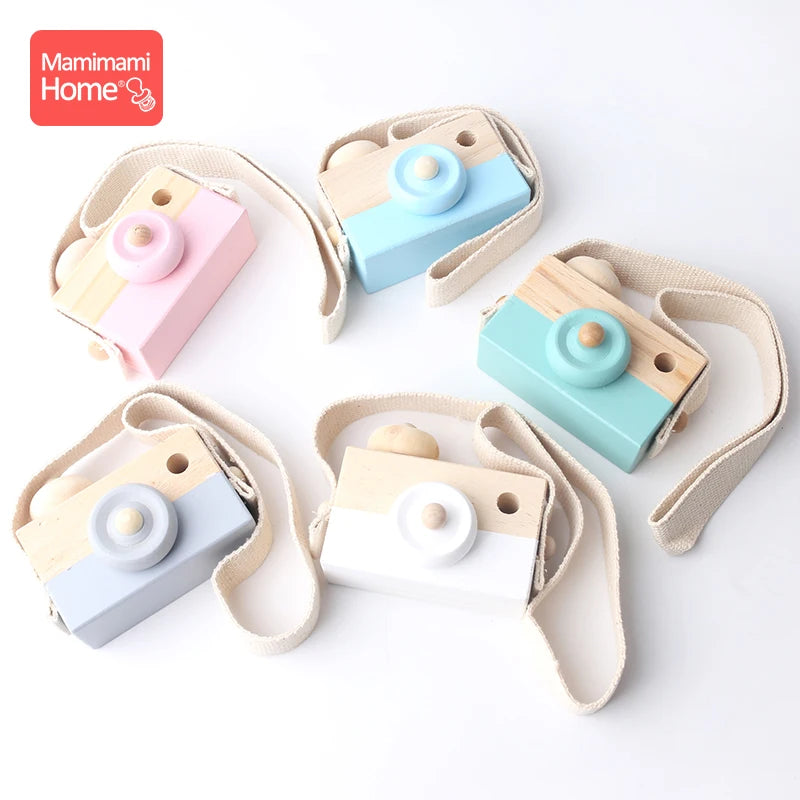 Mamihome pc Baby Wooden Toy Camera Montessori Toy BPA Free Rodent Pendant DIY For Teething Toy Children'S Goods Baby Block Gift