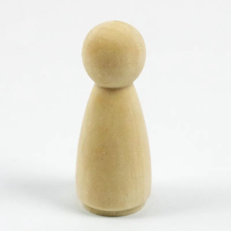 20pc Grandma Peg Dolls (2.2")-Solid Hardwood Natural Unfinished DIY Turnings-Ready for Paint or Stain-Wooden People