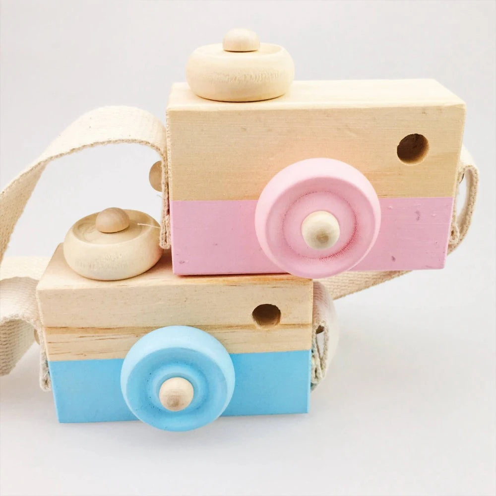 1pc Wooden Camera Baby Room Decor Desk Children Montessori Fashion Clothing Accessory Safe And Natural Toys Birthday Baby Toys