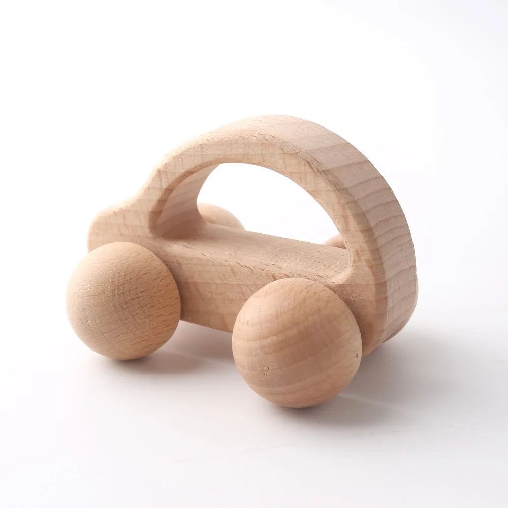2pc Baby Wood Car Toys BPA Free Food Grade Wooden Teething Toys Christmas Gift Baby Nursing Accessories Vehicle Blocks