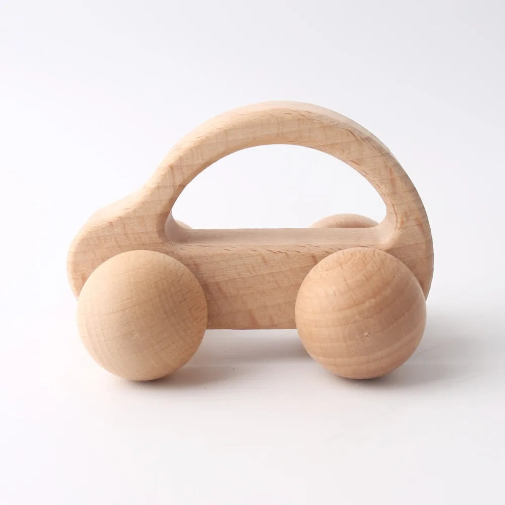 2pc Baby Wood Car Toys BPA Free Food Grade Wooden Teething Toys Christmas Gift Baby Nursing Accessories Vehicle Blocks