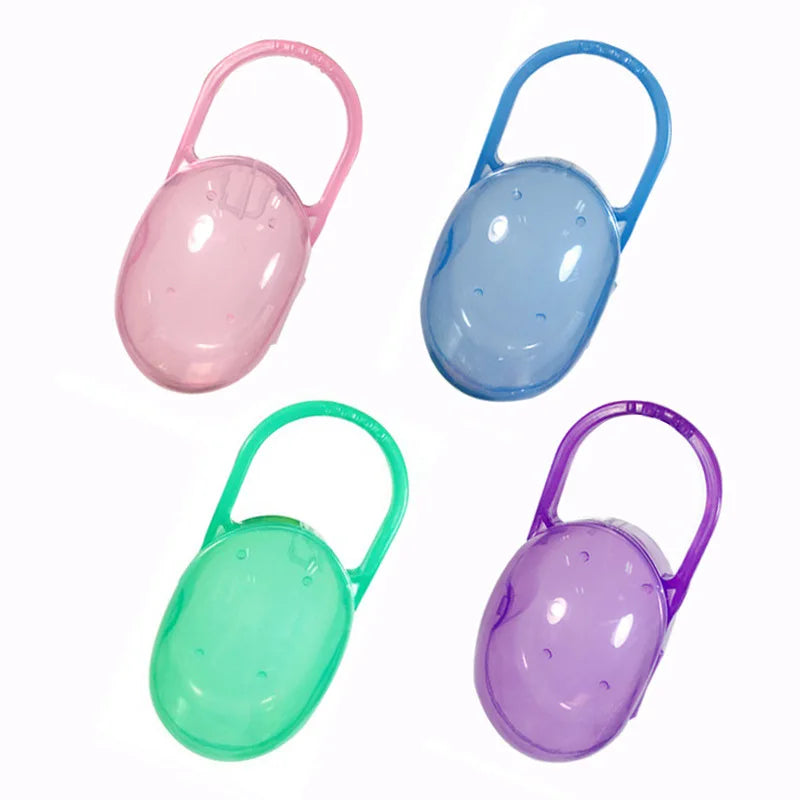 1PCS Nipple Chain Pacifier Baby Solid Box Soother Container Holder Box Travel Storage Case Safe Holder Pacifier Plastic