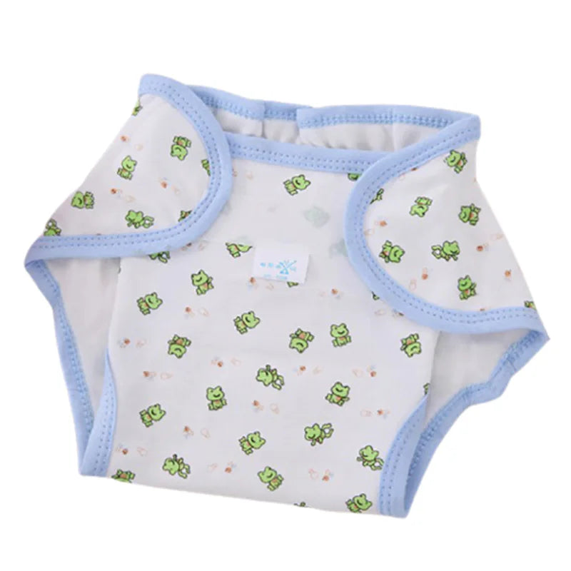 Cotton Adjustable Infant Diaper Cover Cartoon Printing Baby Nappies Washable Cloth Reusable Breathable 0-24M Boys Girls Diapers