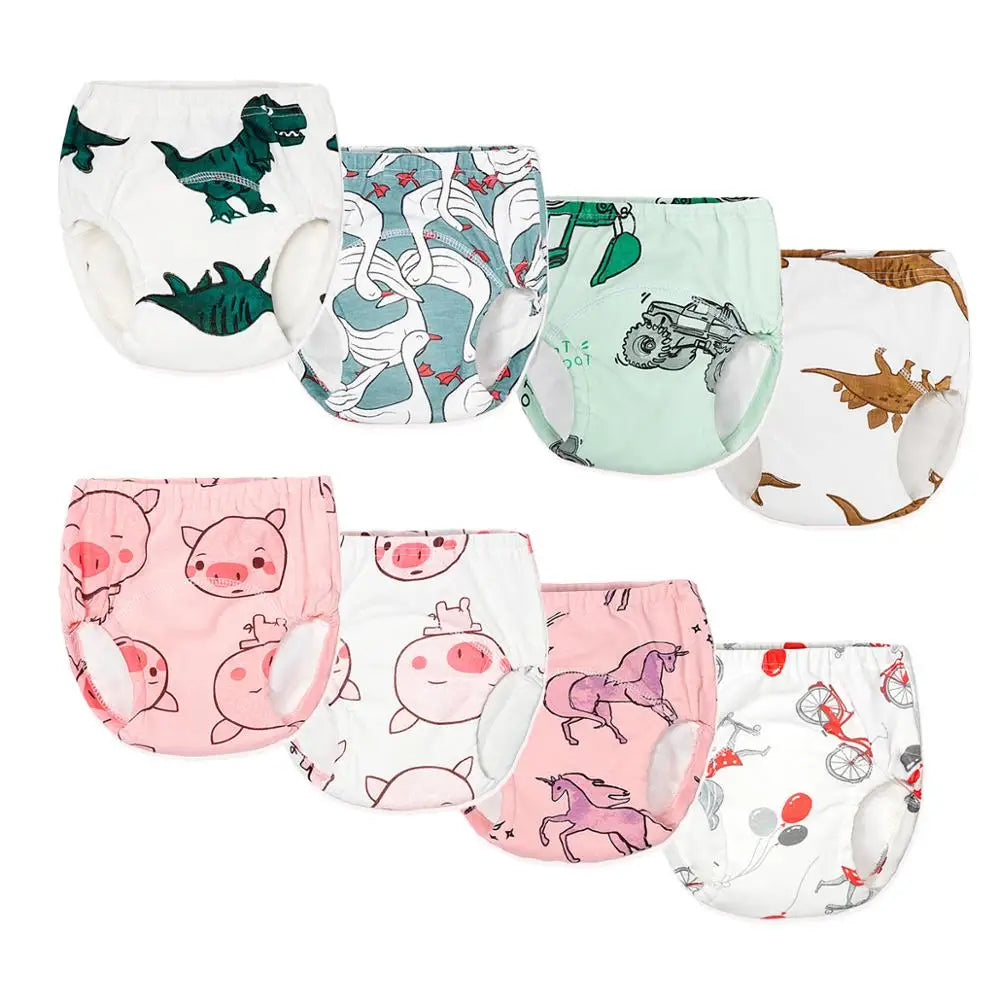 Hot Sale Baby Potty Toilet Training Pants Nappies Cartoon Boys Girls Underwear for Toddler Cotton Panties Reusable Diapers Cover
