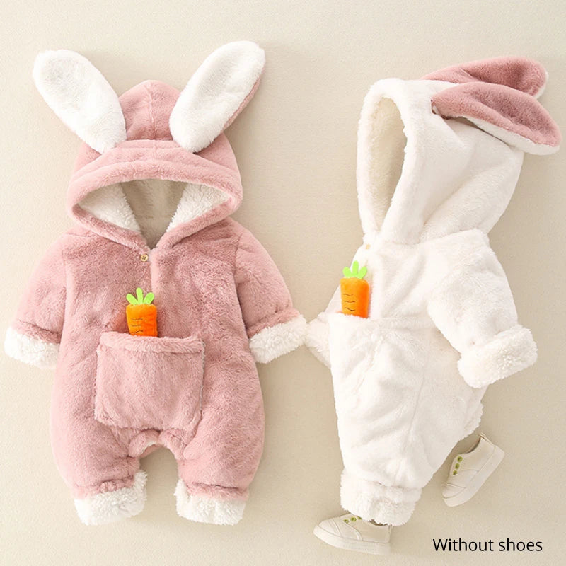 IYEAL Plus Velvet Thicker Coat Winter Clothing Overalls Newborn Baby Soft Warm Romper Jumpsuits for Girl Boy Clothes Outerwear