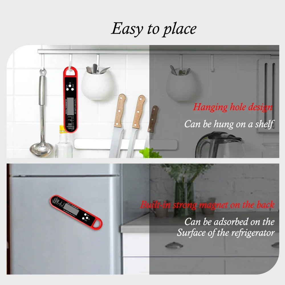 Foldable Digital Display Meat Thermometer