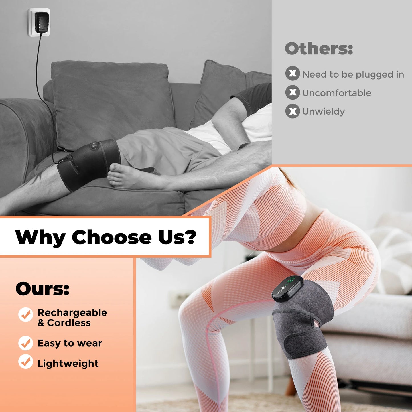 Heated Knee Shoulder Elbow Pad Heating Keep Warm Fatigue Hyperthermia Wrap Hot Compress Treating Spasm Arthritis Pain Relief
