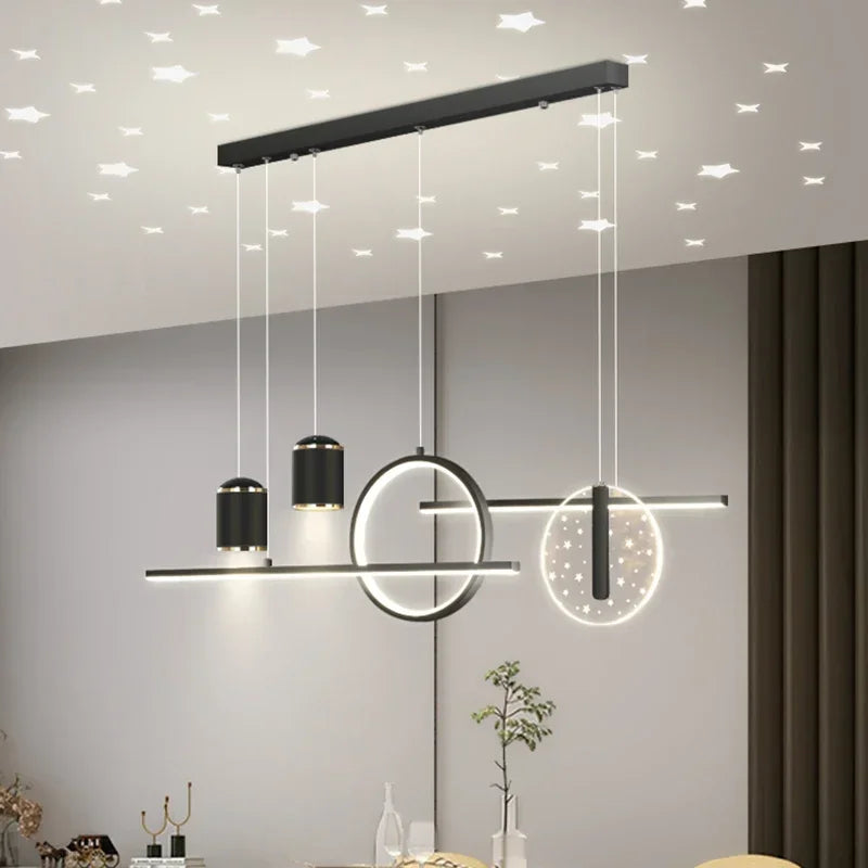 Nordic Round Ring Star Spotlight Design Led Pendant