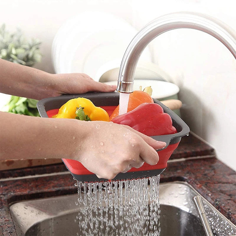Square Collapsible Silicone Colander