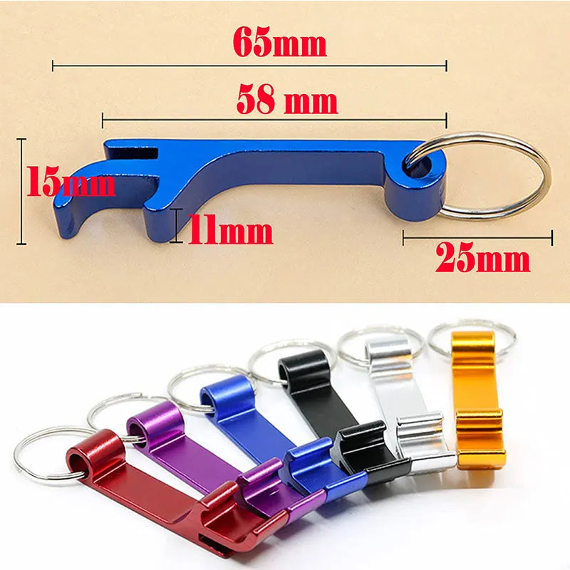 24Pcs Bottle Opener Keychain Aluminum Beer Bottle Openers Metal EDC Soda Keyring Tool Gift