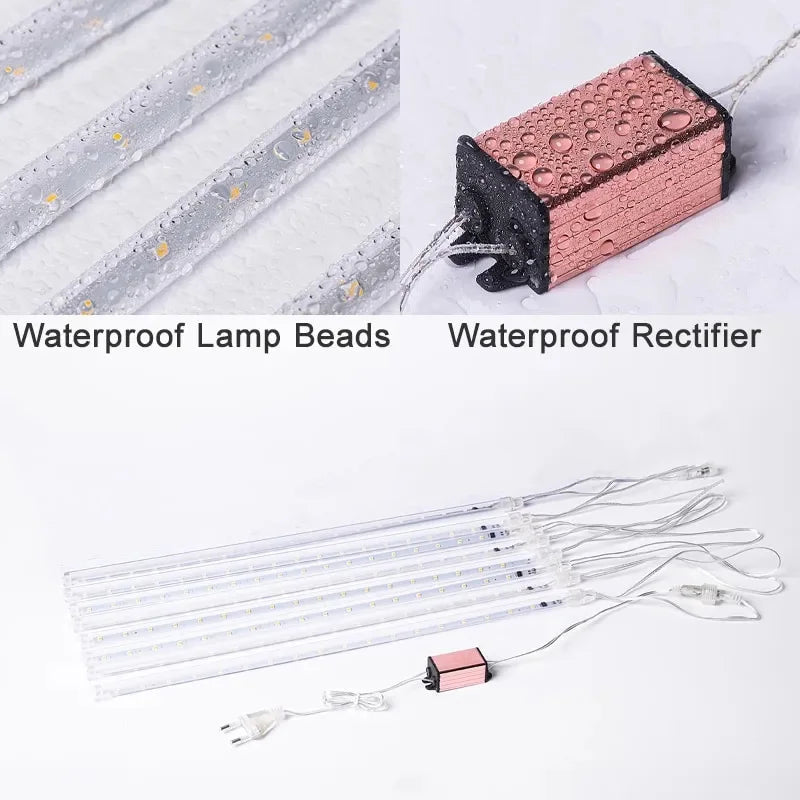 8 Tubes LED Meteor Shower Lights