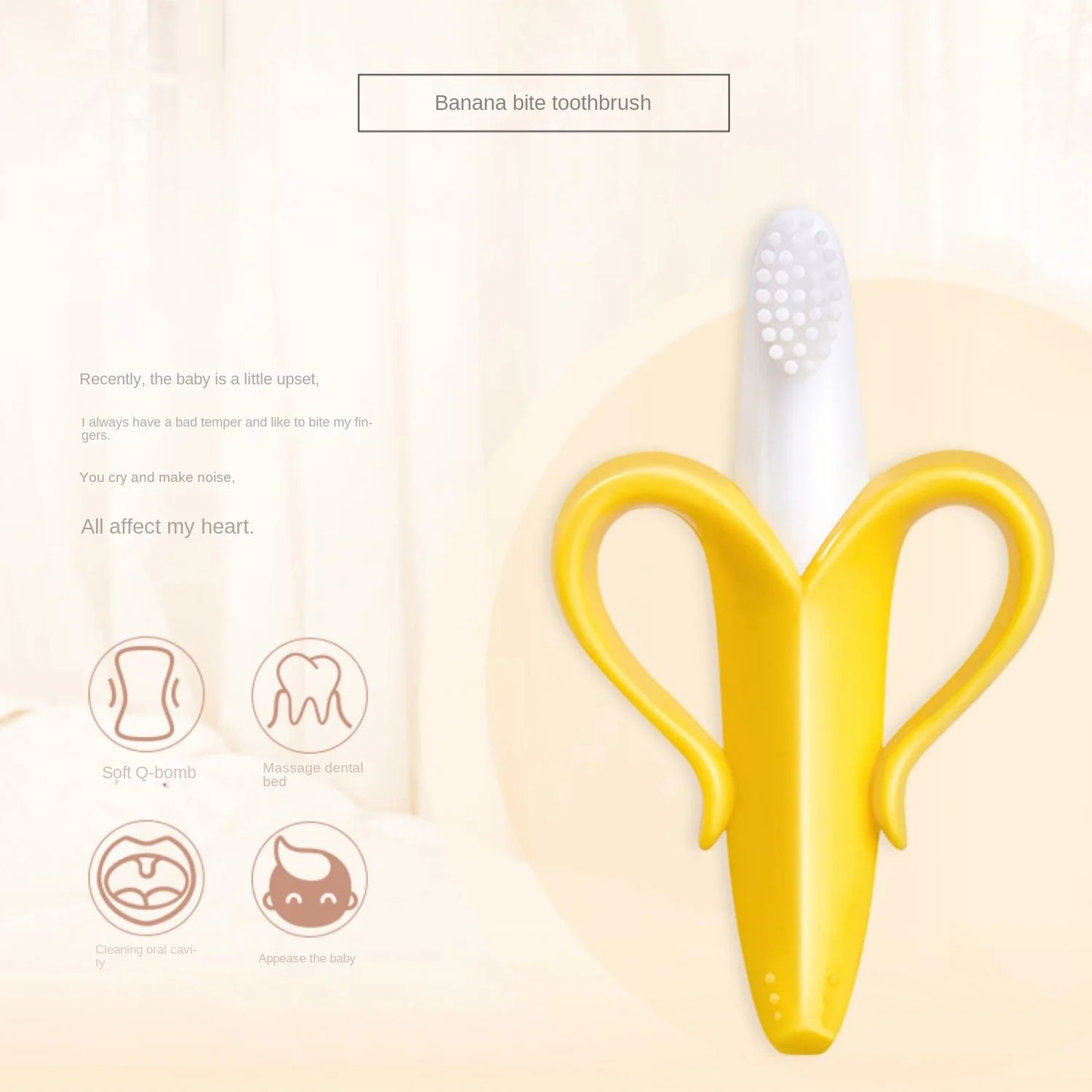 Banana Shaped Silicone Teether Toy