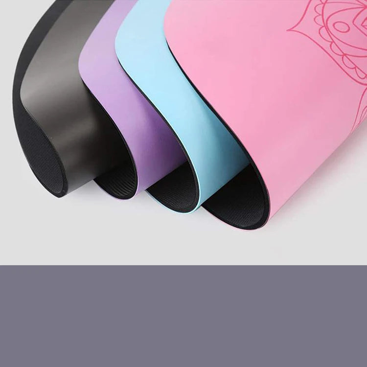 SHENGDE Custom Logo Meditation Non Slip Rubber Durable Waterproof Bottom Pu Circle Round Eco-friendly Yoga Mat