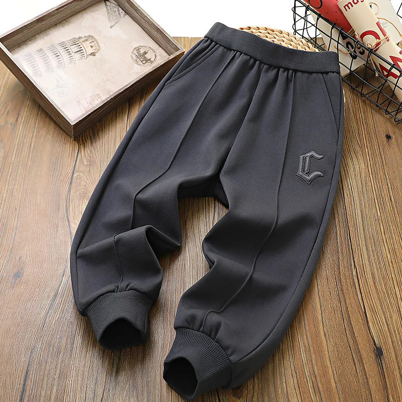 IYEAL Children's Pants 2023 Autumn New Children's Pants Children's Boys' Pants Embroidered Casual Harlan Pants