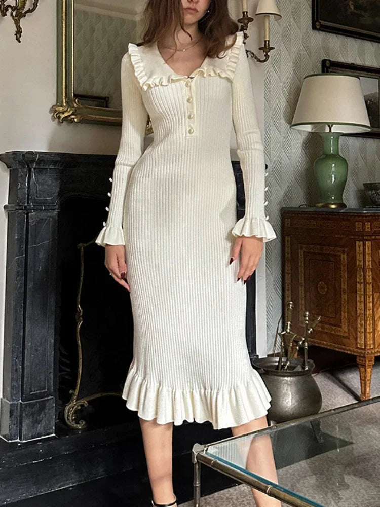 High Waist Ruffled Maxi Dresses For Women