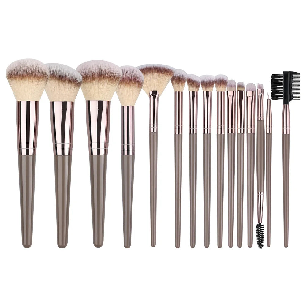 Champagne Golden Makeup Brush Set