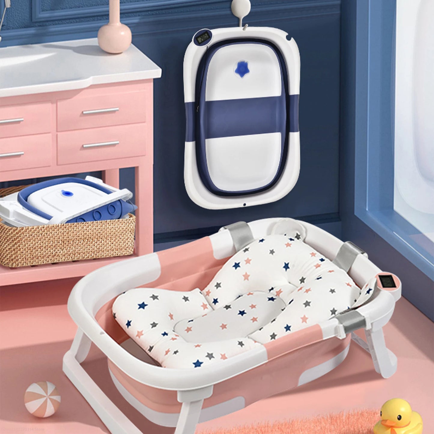Foldable Baby Bathtub with Real