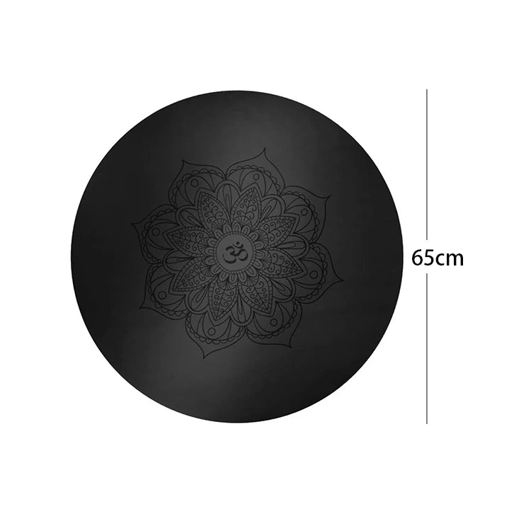 SHENGDE Custom Logo Meditation Non Slip Rubber Durable Waterproof Bottom Pu Circle Round Eco-friendly Yoga Mat