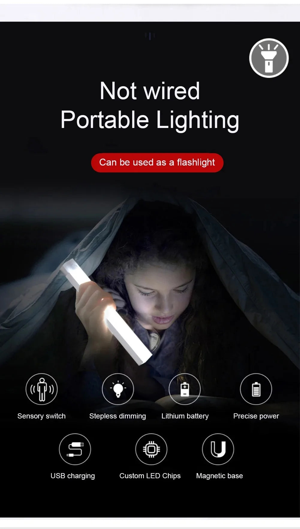 USB Charging LED PIR Light