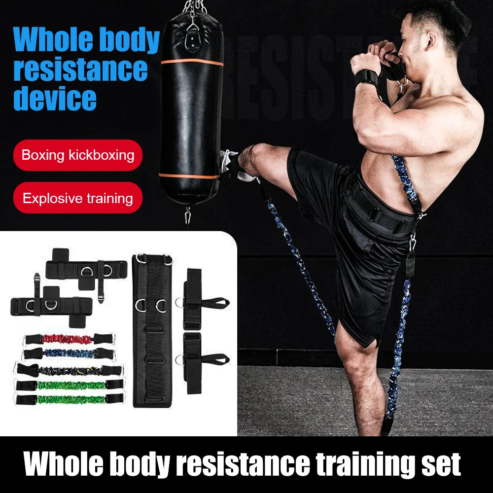 Boxing Training Resistance Band Set Enhance Explosive Power Strength and Agility Training Equipment for Muay Thai,Volleyball