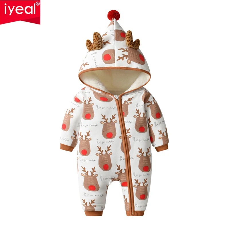 IYEAL Baby Snow Wear Newborn Snowsuit Boy Warm Cotton Girl Clothes Outfits Christmas New Year Winter Overalls for Kids Coat
