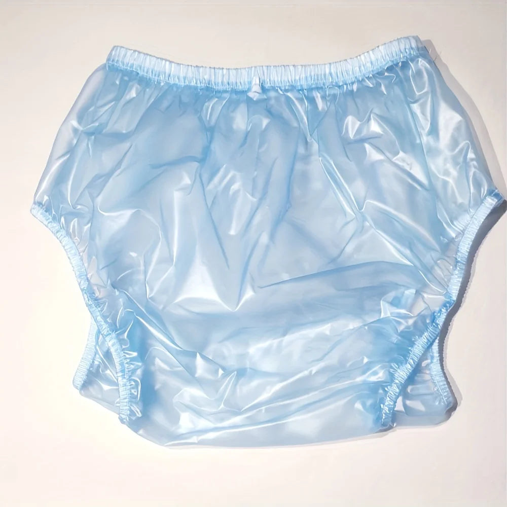 Reusable PVC Panties Adult Diapers Coat Leak-proof Plastic Teen Diaper Cover Non-disposable Diapers Transparent