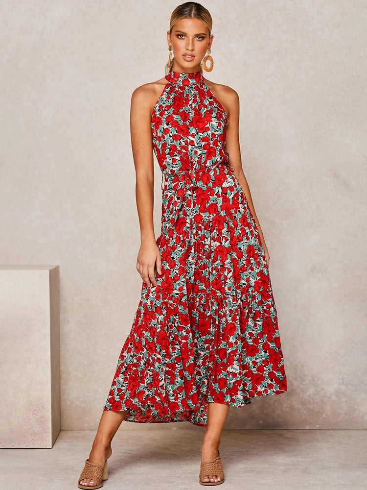 Polka Dot Halter Sundress