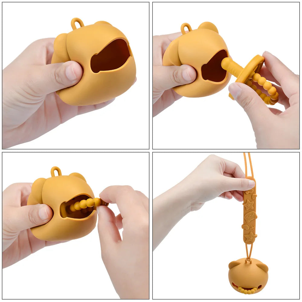 Baby Pacifier Holder BPA Free Food Grade Silicone Infant Portable Soother Container Box Nipple Storage Box Cases Accessories