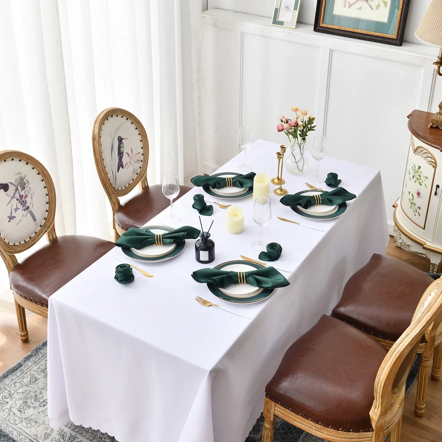 12Pcs 30X30cm Satin Table Napkin Soft Handkerchief Romantic Wedding Banquet Square Table Napkins Dinner Party Decoration