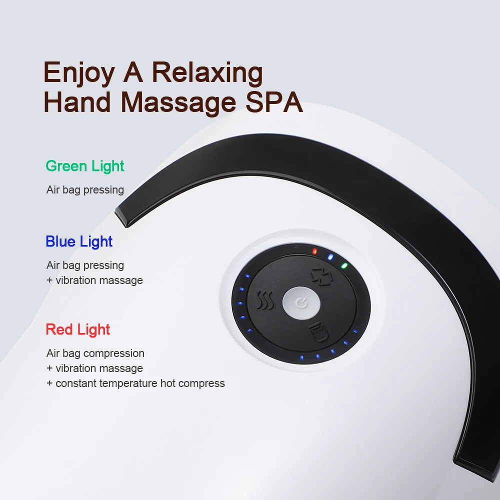 Electric Hand Massager Hot Compression 3 Models 5 Levels Heating Finger Type-C Charging Health Care Air Pressure Equipment