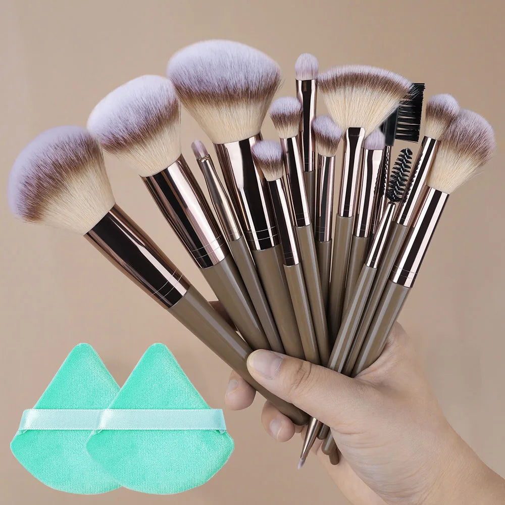 Champagne Golden Makeup Brush Set