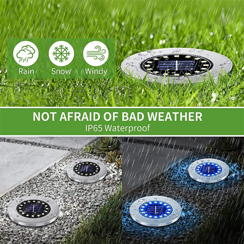 LED Outdoor Solar Power Ground Light