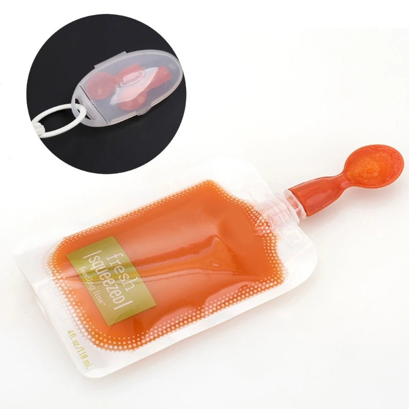 2 Pcs/Bag Baby Spoon Preservation Packaging Bag Sealing Device Child Feeding Device Kitchen Dispensing Bag Supplies Dropship