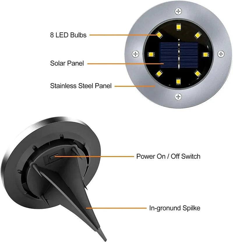 LED Outdoor Solar Power Ground Light
