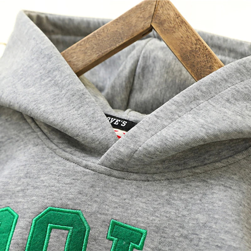 IYEAL 2024 Children's Long sleeved Letter Hooded Sweatshirt Kids Casual Clothing Kids Boys Spring New Hooded Sweatshirt