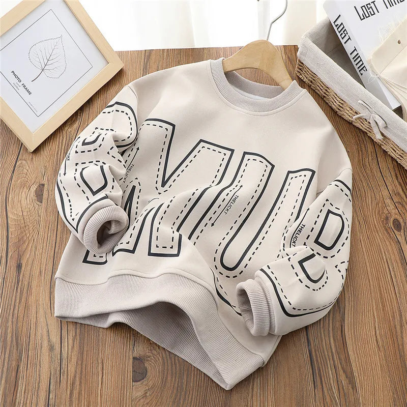 IYEAL Kids Boys' Sweatershirts Spring and Autumn Children's Wear New Boys' and Girls' Round Neck Cartoon Pullover