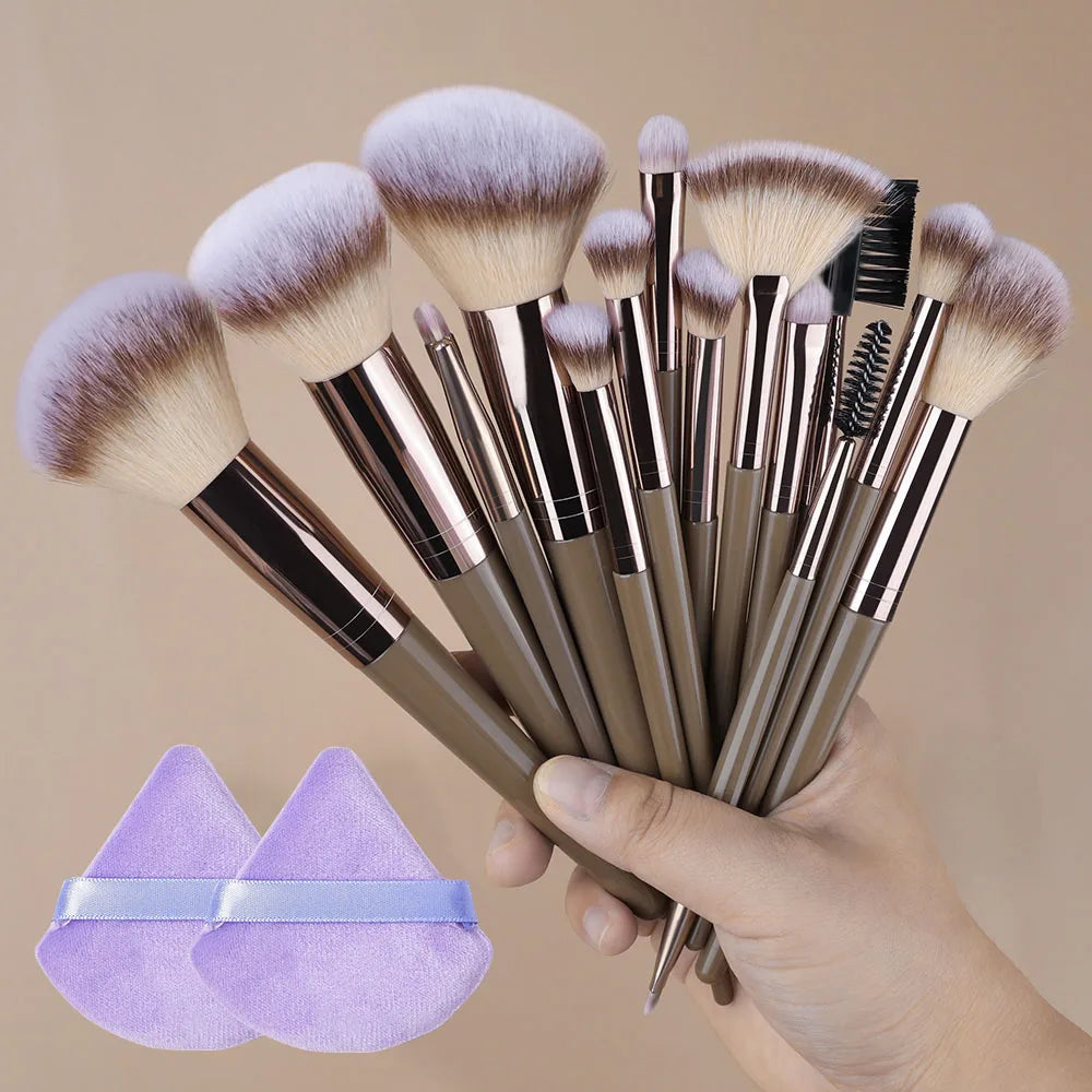 Champagne Golden Makeup Brush Set