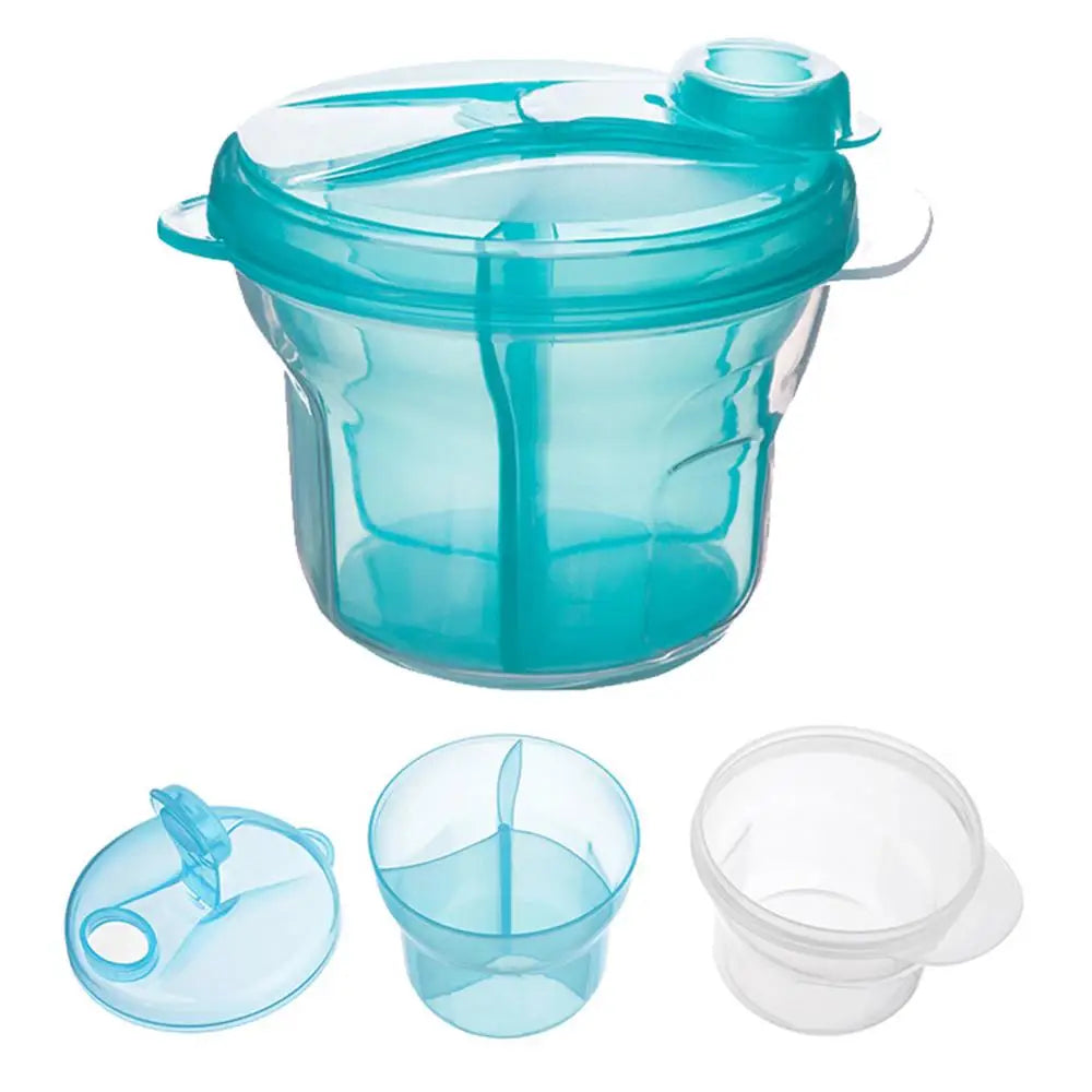 3 Grid Portable Milk Powder Formula Dispenser BPA Free Food Container Infant Bean Storage Box for Kid Care Toddler Travel Bottle
