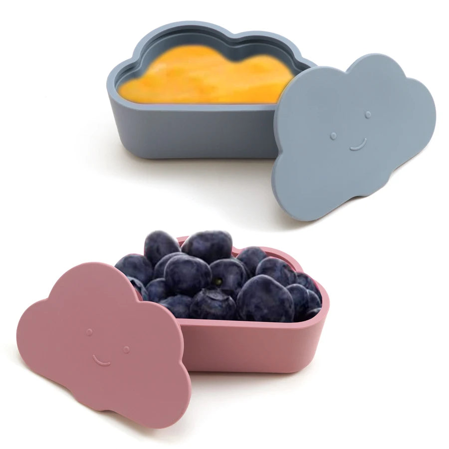 New Silicone Snack Box For Baby Portable Baby Food Storage Container BPA Free Bowl Children's Tableware Baby Accessories