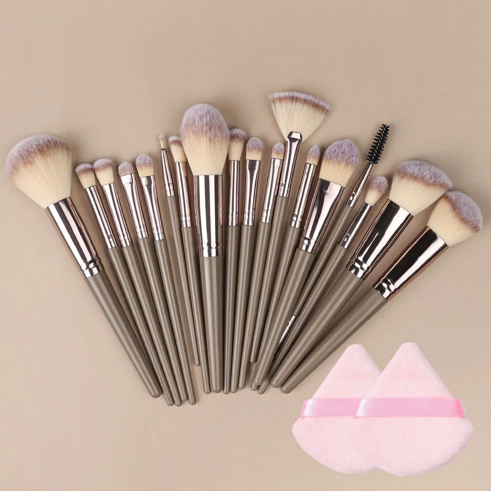Champagne Golden Makeup Brush Set