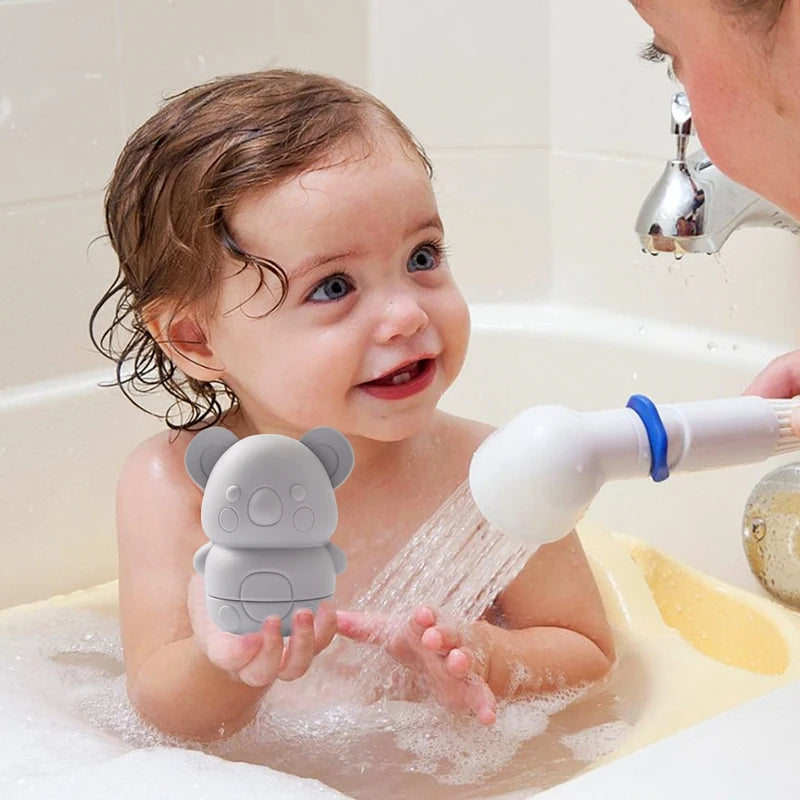 Baby Bath Toys Animal Cute Cartoon Toddler Water Toys Swim Bathroom Baby Silicone Sprinkler Bathtub Animal Toys Infant Kids Boys