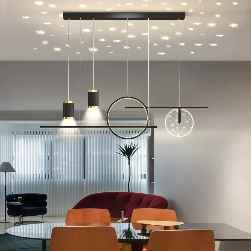 Nordic Round Ring Star Spotlight Design Led Pendant
