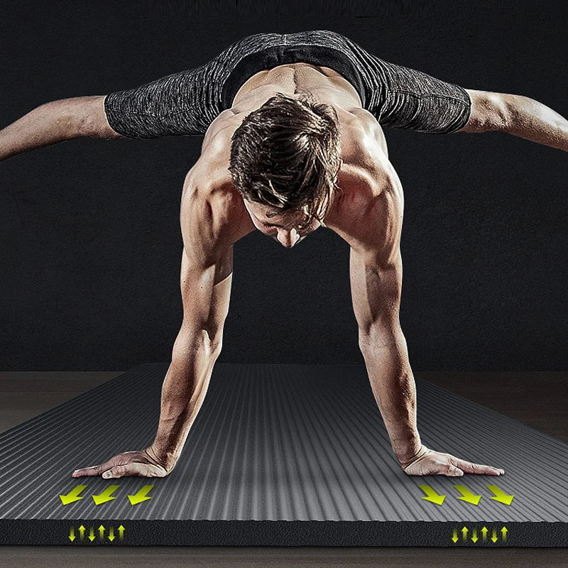 Large Size 200X90cm Non-slip Thicken 20mm Fitness Yoga Mat Tasteless Pilates Gym Exercise Sports Pad Gymnastics Meditation Mat