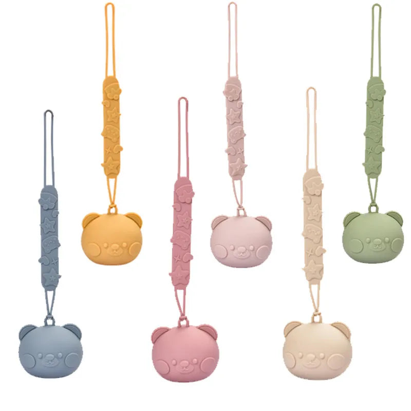 Baby Pacifier Holder BPA Free Food Grade Silicone Infant Portable Soother Container Box Nipple Storage Box Cases Accessories